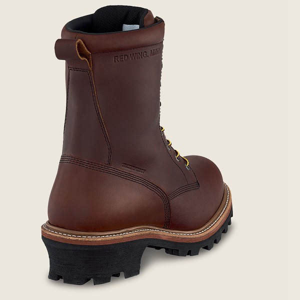 Bottes de Travail Red Wing - Loggermax - 9-Inch Insulated Waterproof Soft Toe Logger - Marron - Homm